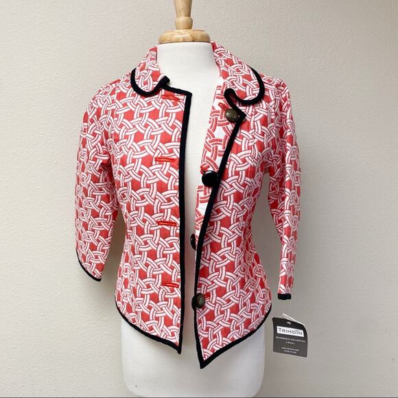 Trimdin Reversible Button Up Jacket Coral Size XS - Picture 1 of 4